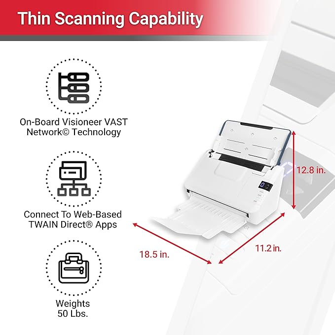 Xerox Visioneer Xerox D35 Scanner, USB Office Document Scanner - Image 5