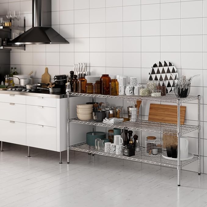 Regal Altair 21" Deep x 60" Wide x 34" Height Wire Shelving Kit | 3-Tier | NSF - Image 6