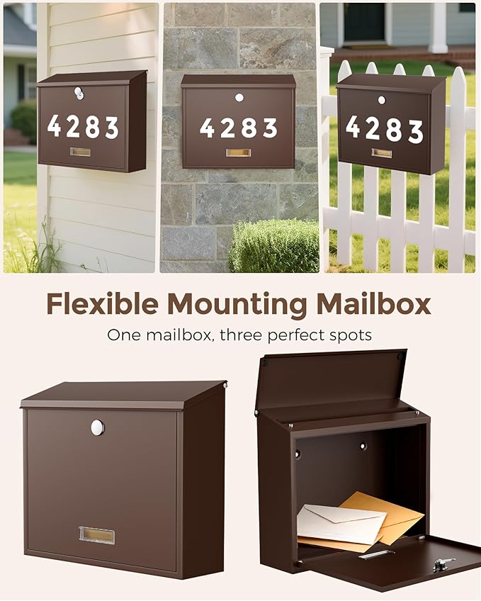 LAND·VOI Locking Wall-Mount Mailbox - Image 9
