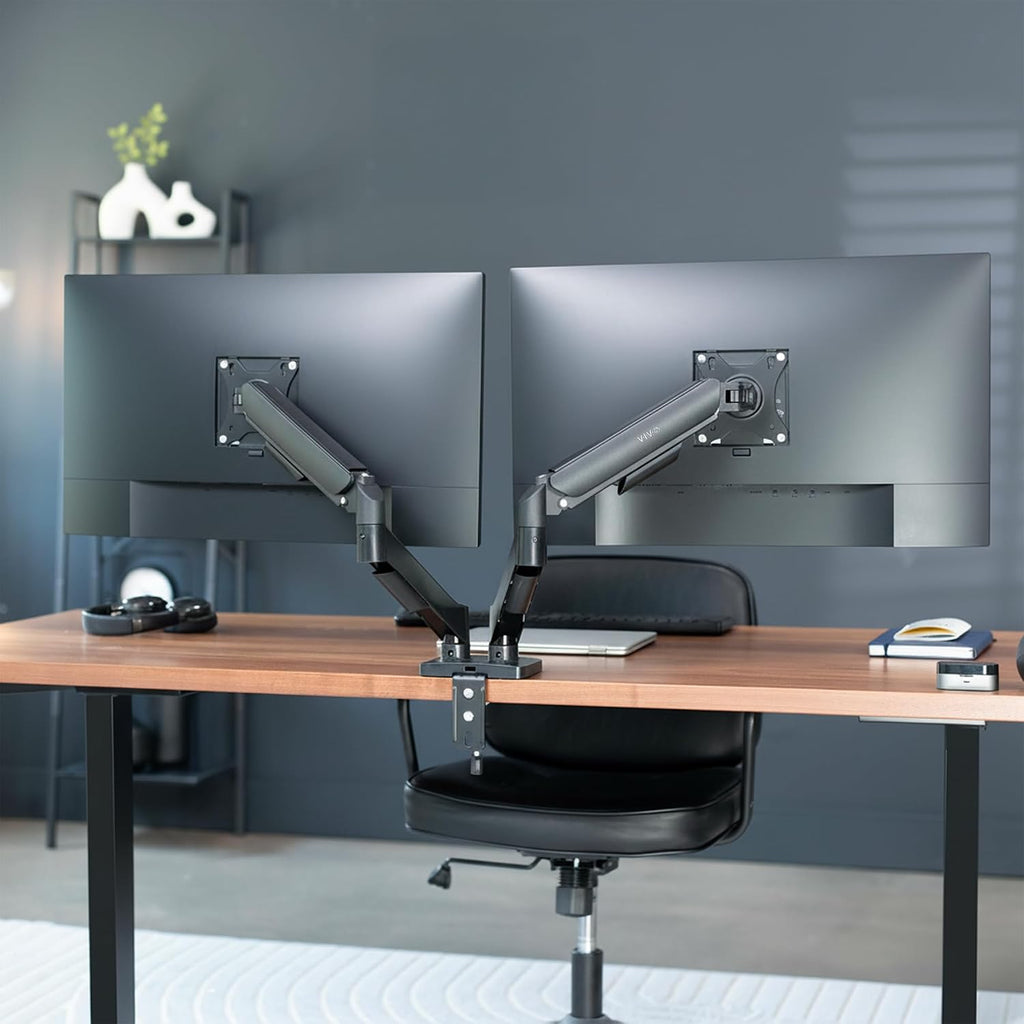 vivo dual monitor stand, fully adjustable arms for, view 9