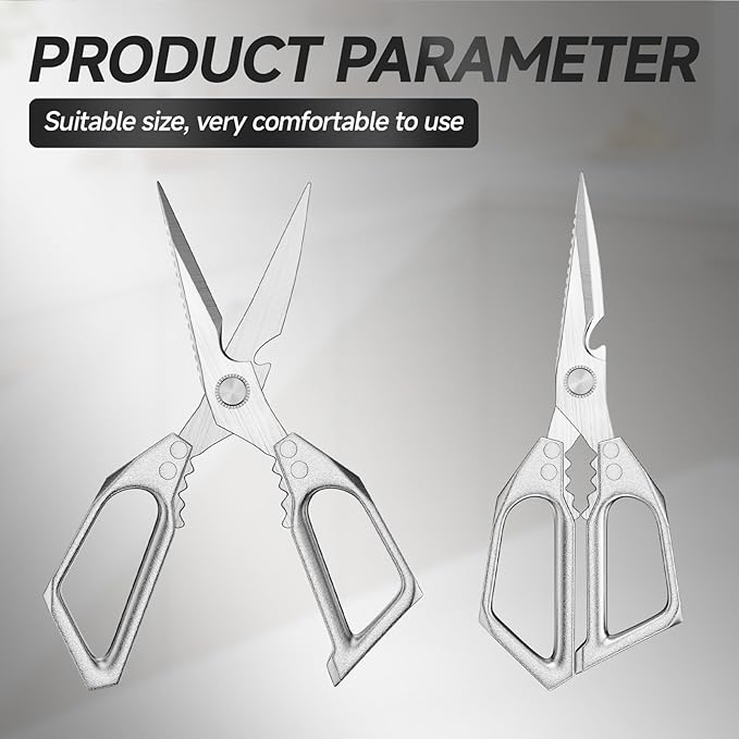 2-Pack Heavy Duty Stainless Steel Kitchen Scissors - Image 2
