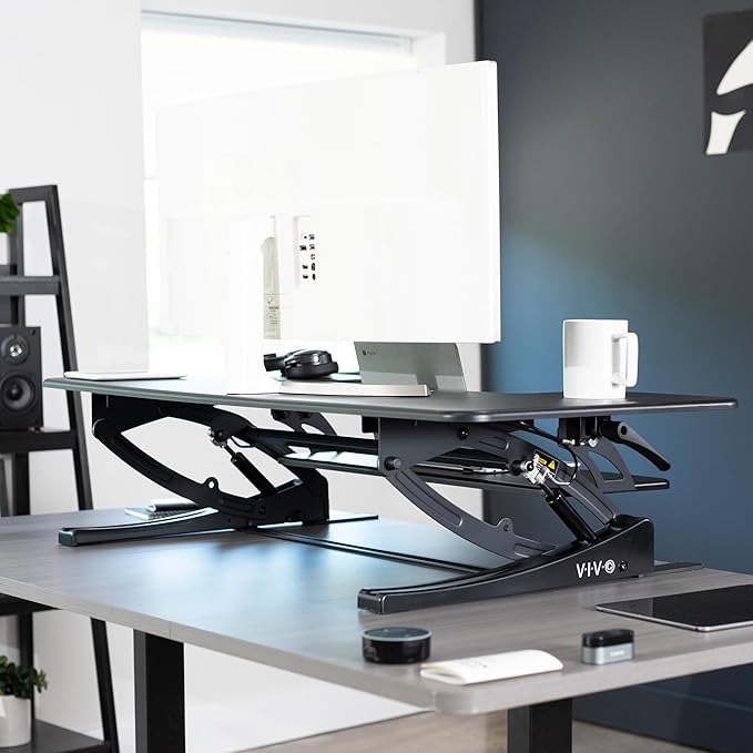 VIVO 48 inch Height Adjustable Large Stand Up Desk Converter, V Series - Image 6