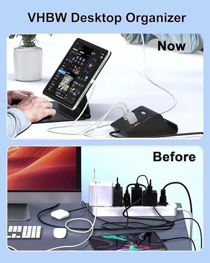USB C Charging Station 35W, VHBW 6-Port Desktop Fast Charging Station - Image 3