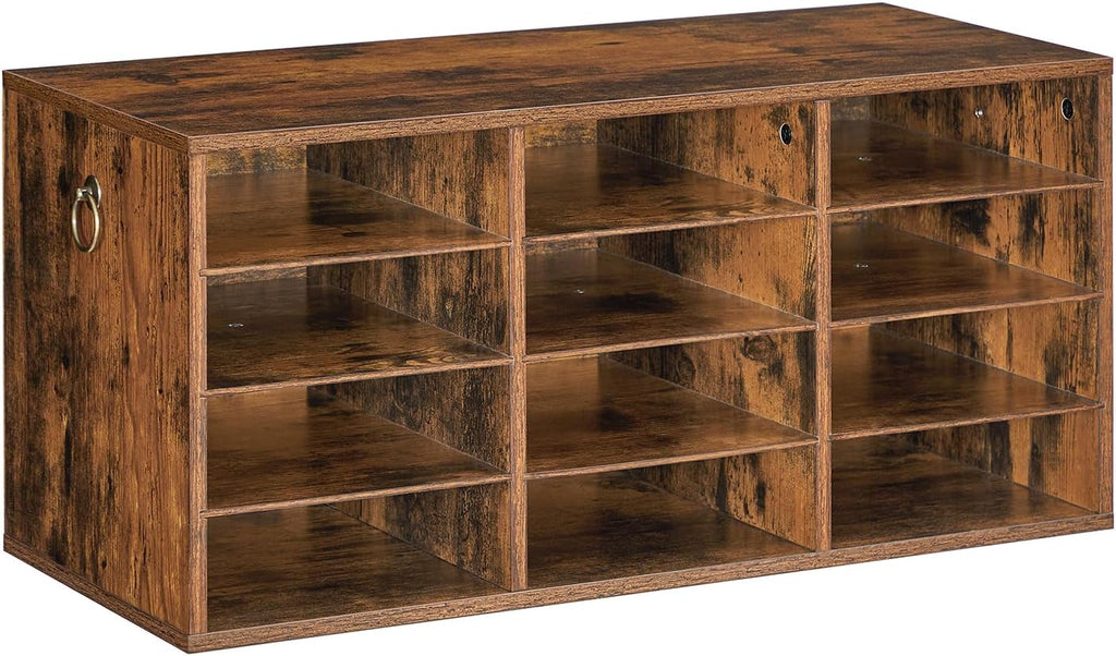HOOBRO Countertop Mail Sorter Organizer, Wooden Literature Organizer, Student