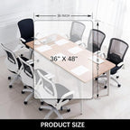 Kuyal Clear Chair mat for Hard Floors 36 x 48 inches Transparent Floor Mats - Image 7