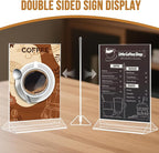 NICELINK 9 Pack Acrylic Sign Holder 8.5x11 Inch, Double Sided Clear Flyer - Image 2