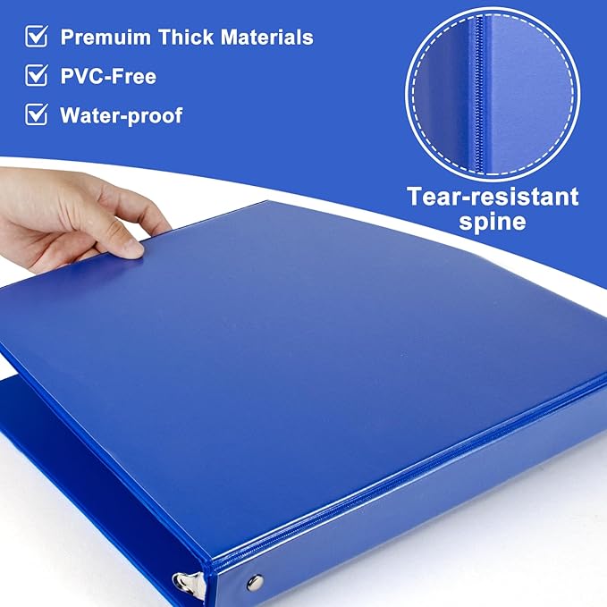 CIXILDTS 6-Pack 1-Inch Binder, Standard 3 Ring Binder Fit Letter Size Paper - Image 3