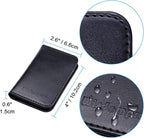 Wisdompro Business Card Holder, 2-Sided PU Leather Folio Name Card Holder - Image 5