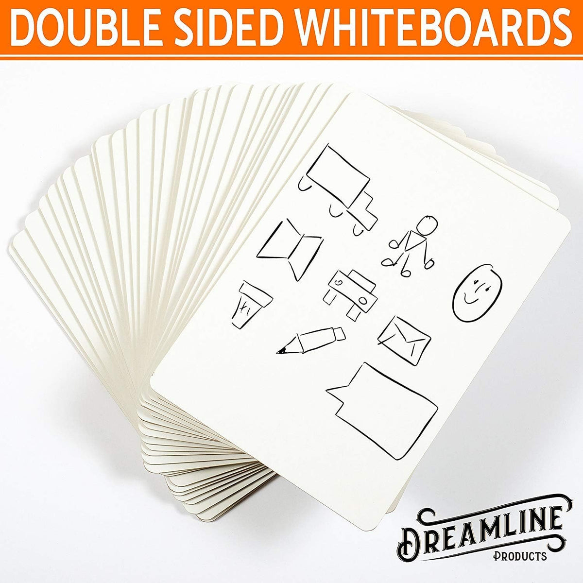 Dry Erase Boards [30pc Double Sided] Lapboards with ClearWipe Coating! Small ...