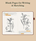 PAIBAS Blank Journal Notebook for Women Men, 160 Pages, A5 Hardcover Sketchbook - Image 3