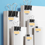 208 PCS Binder Clips Paper Clamps Assorted Sizes, Metal Paper Binder Clip - Image 5