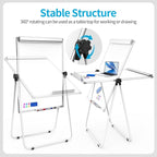 DexBoard U-Stand Double Sided 40" x 28" Magnetic Dry Erase Easel, Height - Image 3