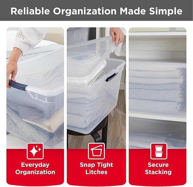 Rubbermaid Cleverstore 95 Qt Clear Storage Bins - Image 3