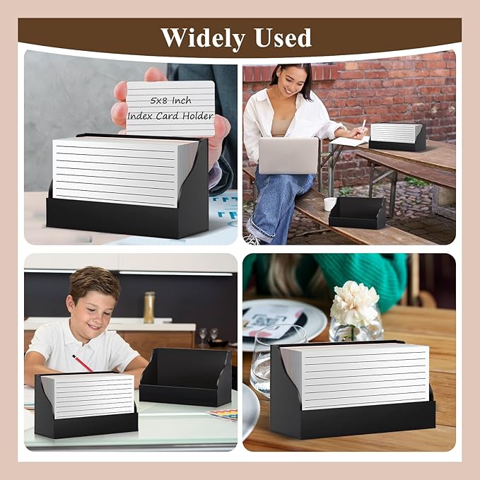 SHIQIKEJIPTY 5X8 Index Card Holder Acrylic Black Note Card Holder Index Card - Image 8