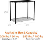 Amazon Basics 2-Shelf Stackable Storage, 13.3" D x 23.2" W x 22.2" H - Image 3