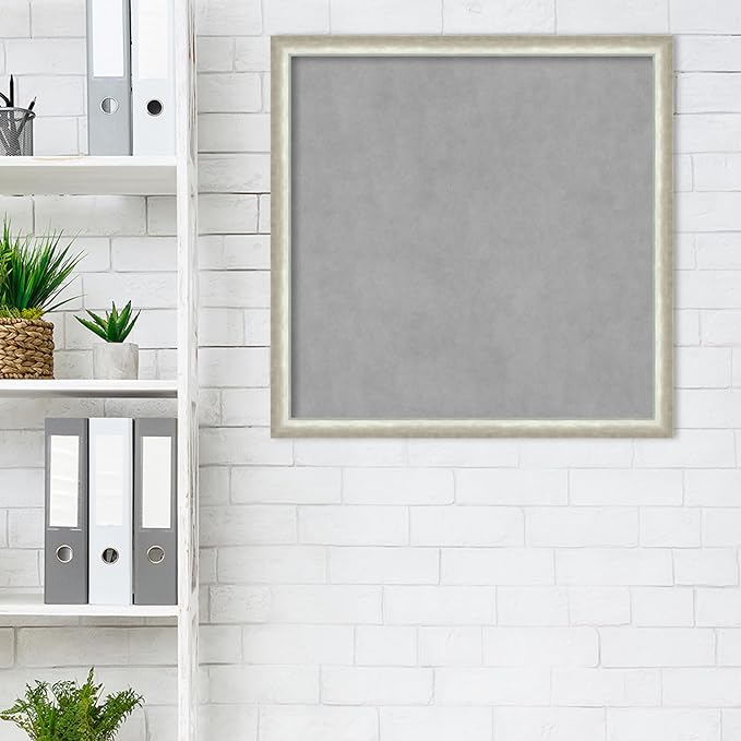Amanti Art Silver Framed Magnetic Board 26x26 Medium Vision Board - Image 5