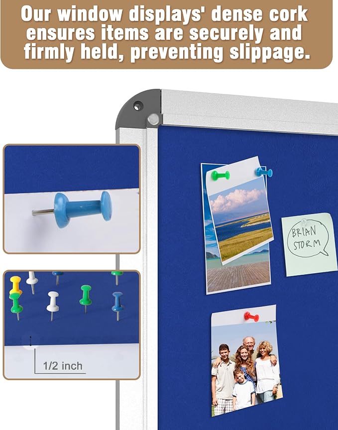 Mifuro 28"x26" Enclosed Bulletin Board, Lockable Weather-Resistant Aluminum - Image 6