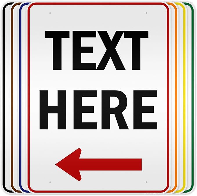 My Sign Center Custom Arrow Sign, Custom Directional Sign, Left Arrow Sign by MySignCenter