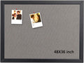 Gideal Large Bulletin Board 36 x 48 Inch, 100% Wood Framed Canvas Cork Board