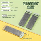 PATIKIL 300Pcs 2B Mechanical Pencil Lead, 0.7mm Black Lead Refill Break - Image 2