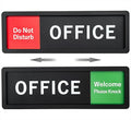 Office Sign – Do Not Disturb/Knock Welcome Slide Switch Sign, Premium Durable by Unknown