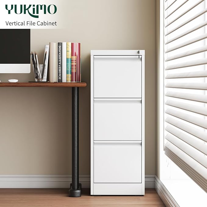 Yukimo 3 Drawer File Cabinet - Image 2