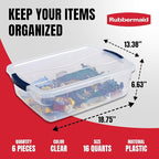 Rubbermaid Cleverstore 17 Qt Clear Storage Bins - Image 4