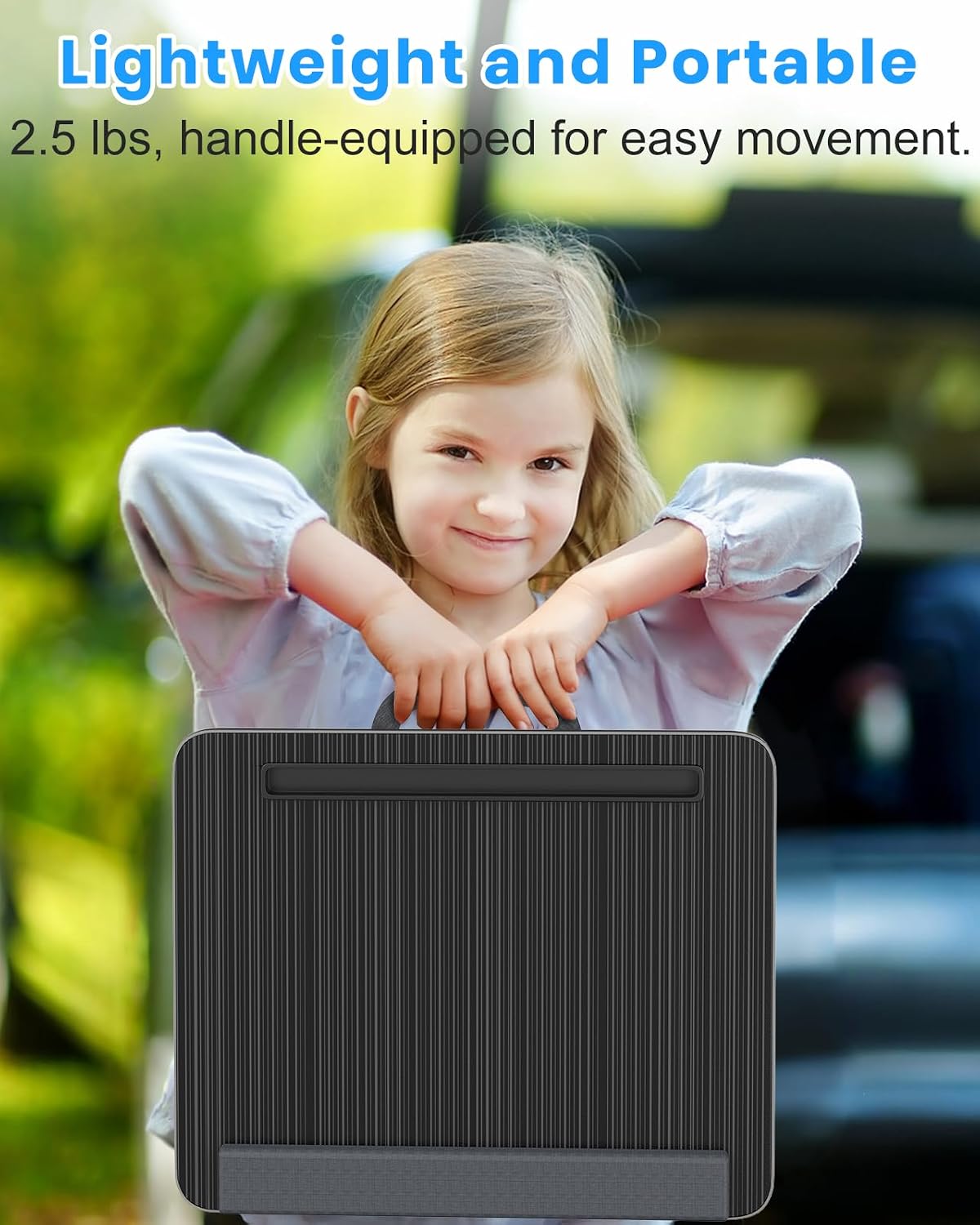 HETTHI Laptop Lap Desk with Cushion, Fit up to 15.6" Laptops, Black