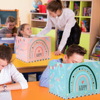 Crtiin 24 Pcs Privacy Folders for Students Desk Dividers Standard School - Image 3