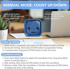 GuDoQi Multi-Function Cube Timer, 5/10/30/60 Min & Custom Count Down, Included - Image 4