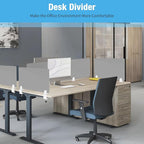 Desk Divider 4 Pcs Desk Privacy Panel 47.2''L x 15.8W'' Office Partitions Grey - Image 4