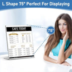 Acrylic Sign Holder 8.5x11 Inches, 10 Pack Clear Plastic Table Flyer Display - Image 5
