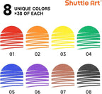 Shuttle Art 304 Pack Washable Markers, 8 Colors Broad Line Markers, Separate - Image 2