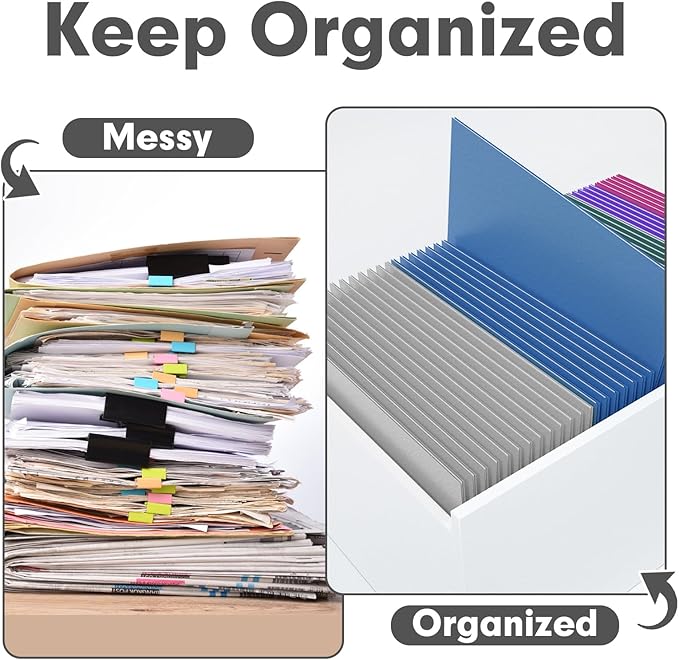Two Pocket Folders, PANDRI 100 Pack 2 Pocket Folders, Letter Size Paper File - Image 3