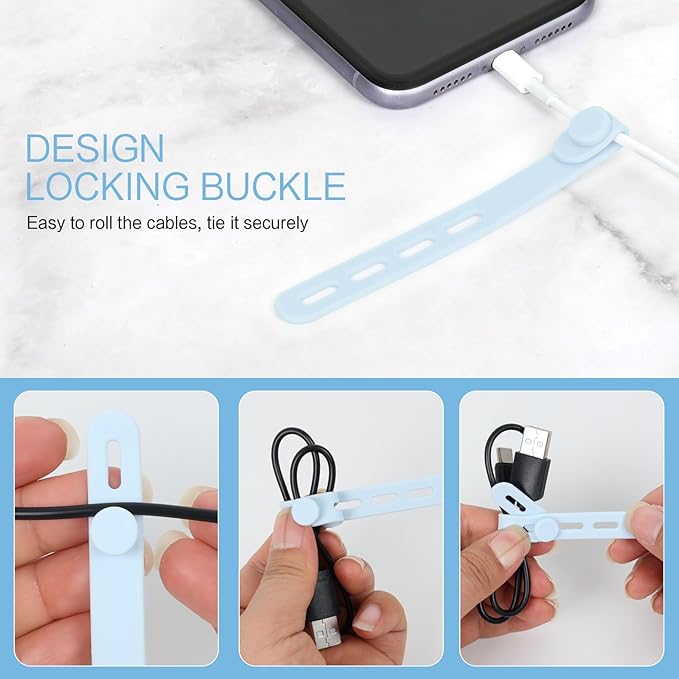 Donruby 24Pcs Silicone Cable Ties - Image 5