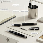 Webson Gill The Boss' Black Luxury Executive Fountain Pen, Polished Lacquer & - Image 8