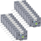 20pack 12mm 0.47'' TZe TZ Tape Laminated White Label Maker Tape Replacement by Mdmcjmzj