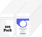 200Pcs Badge Holder Plastic ID Badge Holder Clear Vertical ID Card Holder 2.5" by Telooco