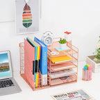 Marbrasse Rose Gold Desk Organizer - Image 3
