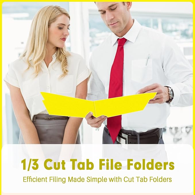 File Folder, PANDRI 120 Pack File Folder, 1/3 Cut Tab, Letter Size, Filing - Image 6