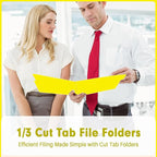File Folder, PANDRI 120 Pack File Folder, 1/3 Cut Tab, Letter Size, Filing - Image 6
