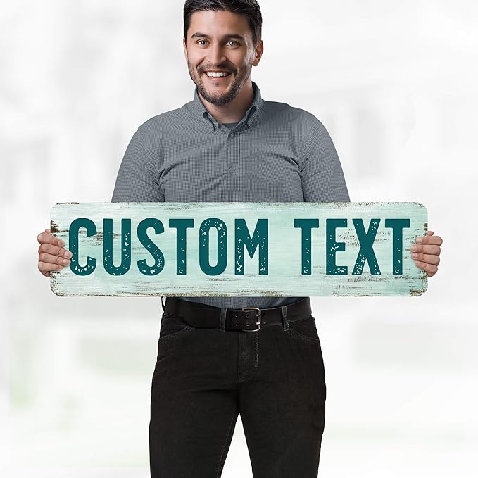Custom Sign, Custom Street Sign, 11 Font Colors, 13 Font Styles, 4 Hole Options - Image 2