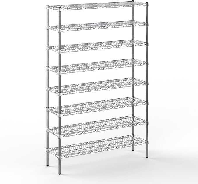 Regal Altair 14" Deep x 48" Wide x 74" Height Wire Shelving Kit | 8-Tier | NSF by Regal+Altair