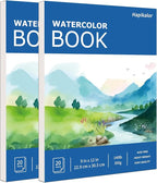 Hapikalor 9"x12" Watercolor Paper Pad, 140lb/300gsm Artist Painting Drawing by Hapikalor
