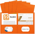 Two Pocket Folders, RAZCC 50 Pack 2 Pocket Folders Fit Letter Size Paper by RAZCC