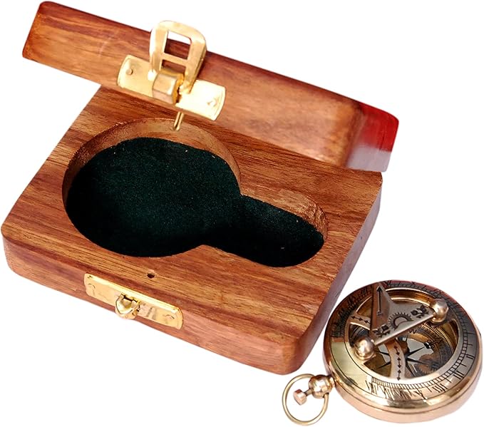Bazross Brass Nautical Compass - Image 3