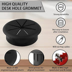 2 Inch Desk Grommet, 12 Pieces Wire Grommet, Desk Hole Cover - Image 3