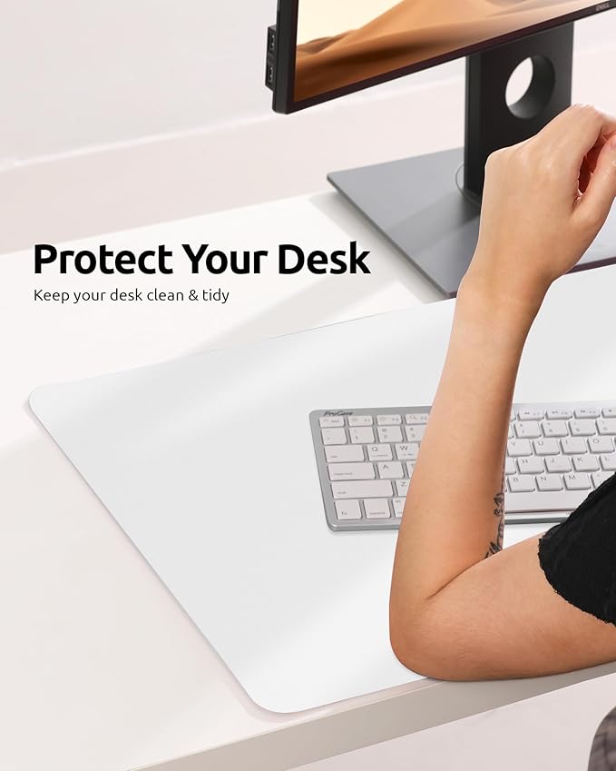 YSAGi Leather Desk Protector, Office Mat, Large Mouse Mat, Non-Slip PU Leather - Image 4