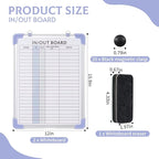 2 PCS in and Out Magnetic Dry Erase Boards 16" x 12", Aluminum Framed Lined - Image 2