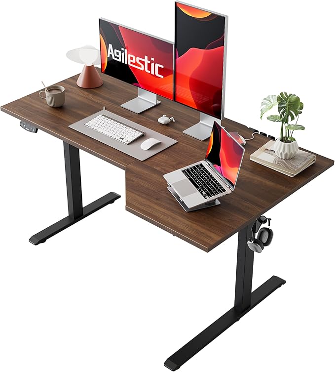 Agilestic Electric Standing Desk, L-Shaped 55 Inches Height Adjustable Desk by Agilestic